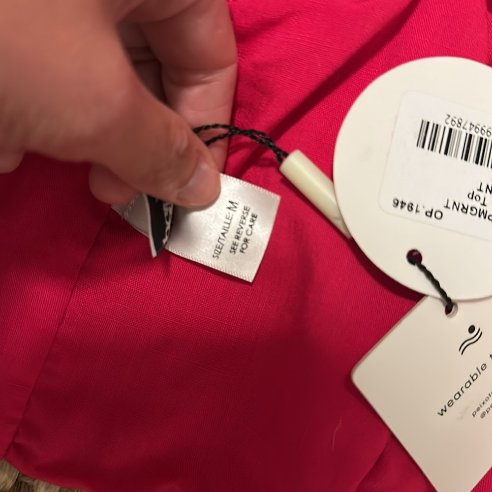 NWT Pink Ruffle Crop Top - Picture 5 of 5